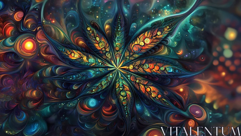 Stellar leaf unfurls as a kaleidoscope gateway to cosmic tides