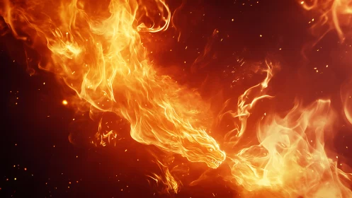 Blazing Inferno: Nature's Powerful Dance of Fire.