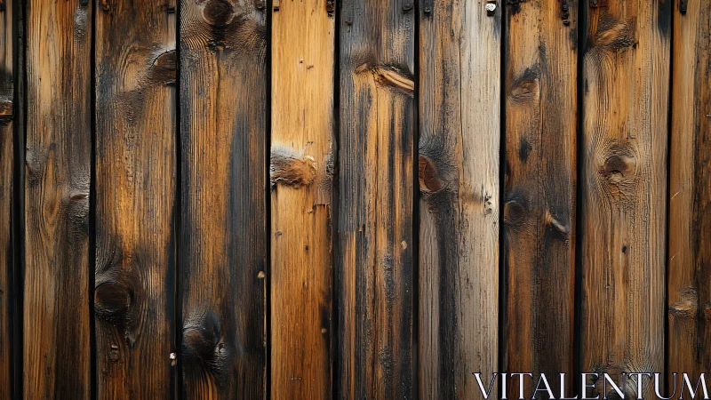 Charred wooden planks form textured vertical exterior wall