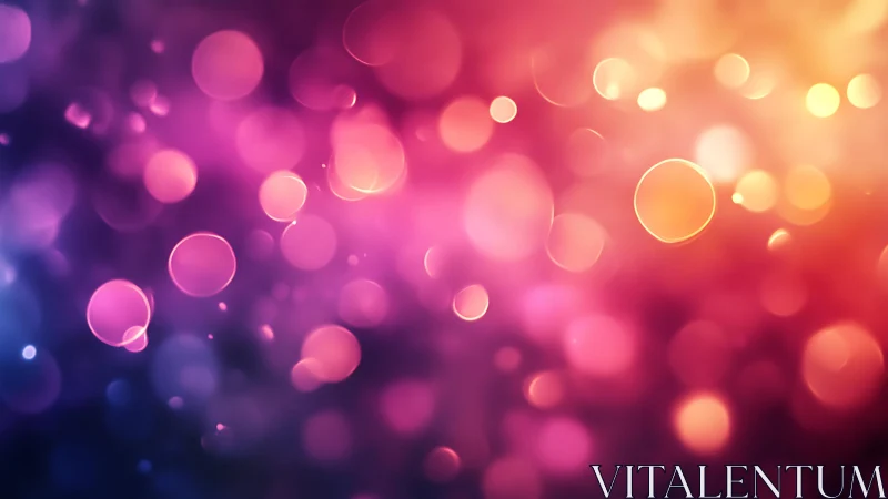Vibrant Bokeh Light Background with Pink, Purple, and Gold Hues.