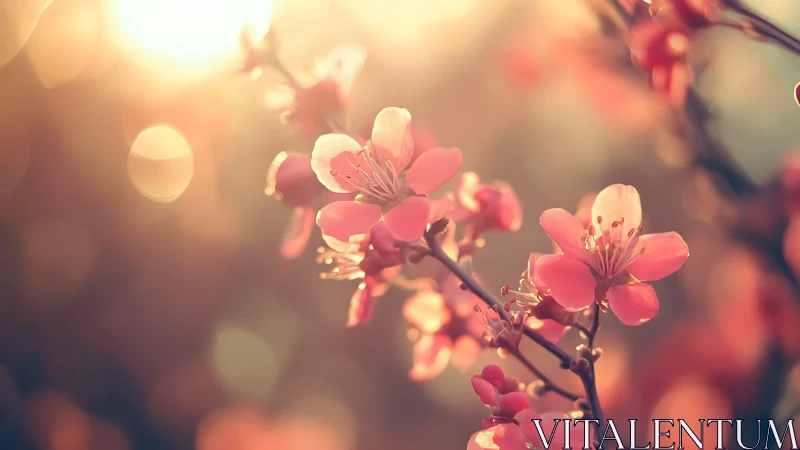 Blossom Symphony: Spring Petals Dance Through Golden Hour Luminescence