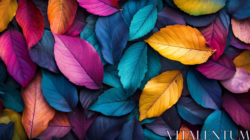 Color-drenched autumn leaves in a cozy abstract tapestry.
