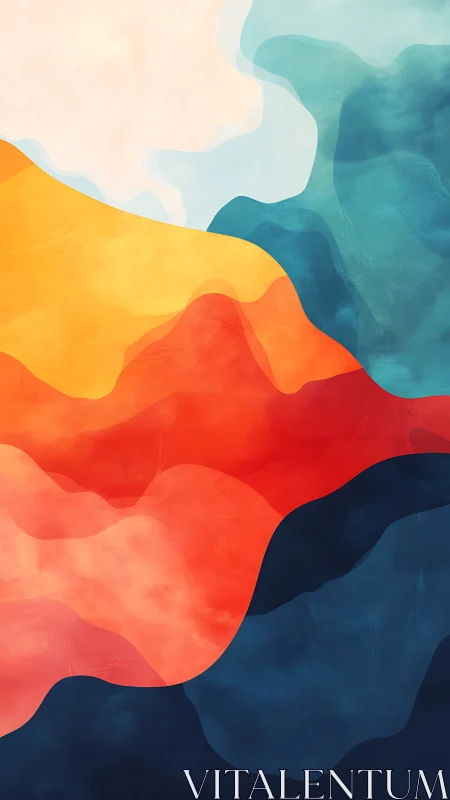 Gentle waves of sunrise color drifting through quiet seas.