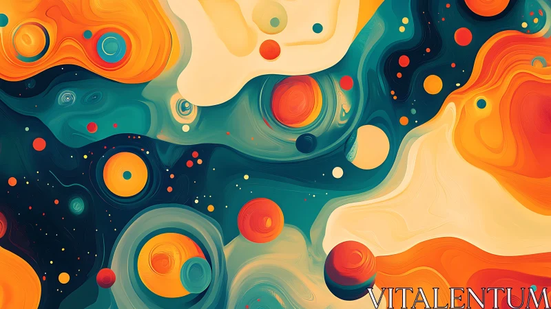 Cosmic orbits swirl through vibrant teal and orange space.
