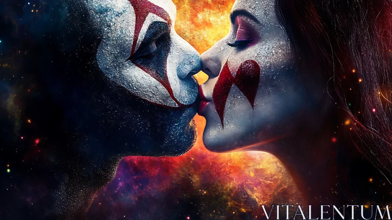 Cosmic Love Story Unfolds as Two Souls Kiss Among Stars