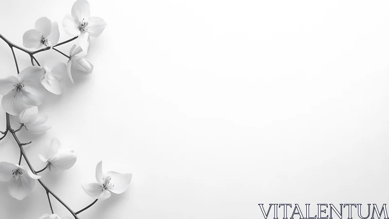 Monochromatic Orchid Inflorescence: Linear Stem Architecture with Petal Translucency