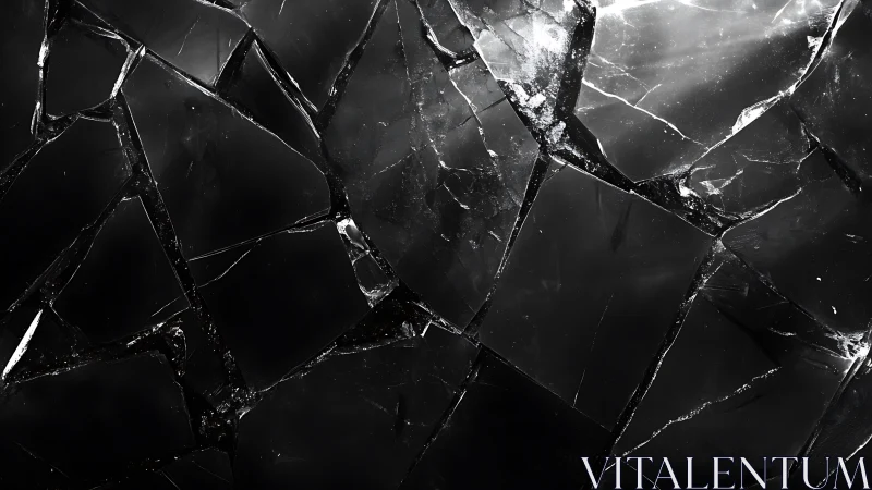 Midnight fractures quietly cartograph a broken glass cosmos