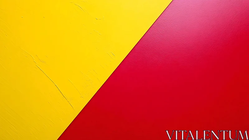 Diagonal yellow and red minimalist geometric color field.