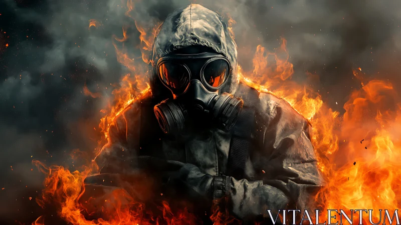 Hazmat Figure Consumed by Inferno.