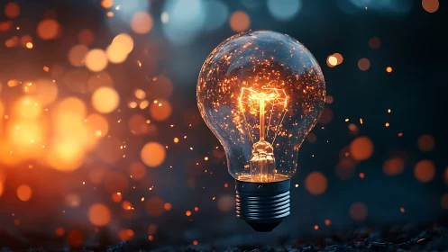 Glowstorm in a glass bulb, where stray sparks sketch ideas.