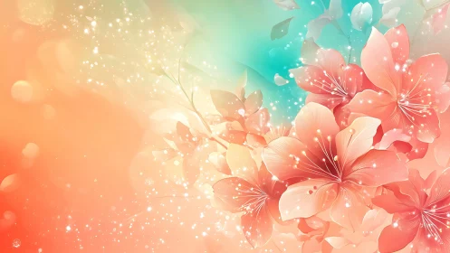 Luminescent Petals Dance: A Gradient Romance in Bloom.