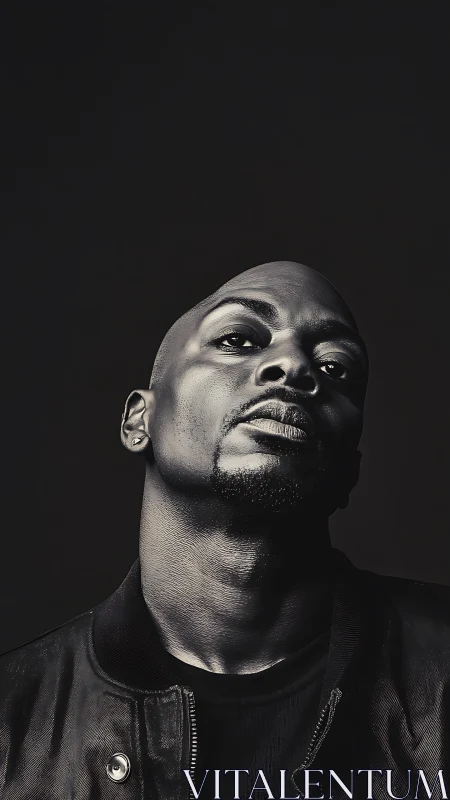 Midnight gaze carves sculpted light across quiet defiance