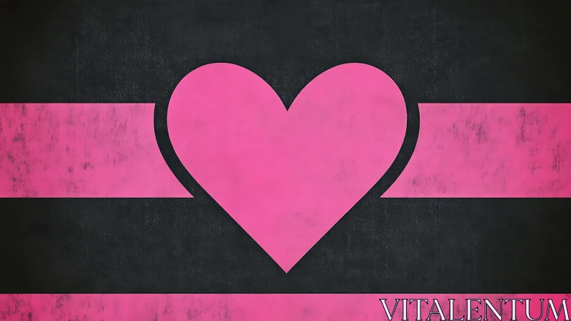 Bold Pink Heart Celebrates Love and Connection.