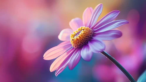 Delicate Daisy Dancing in Vibrant Dreams.