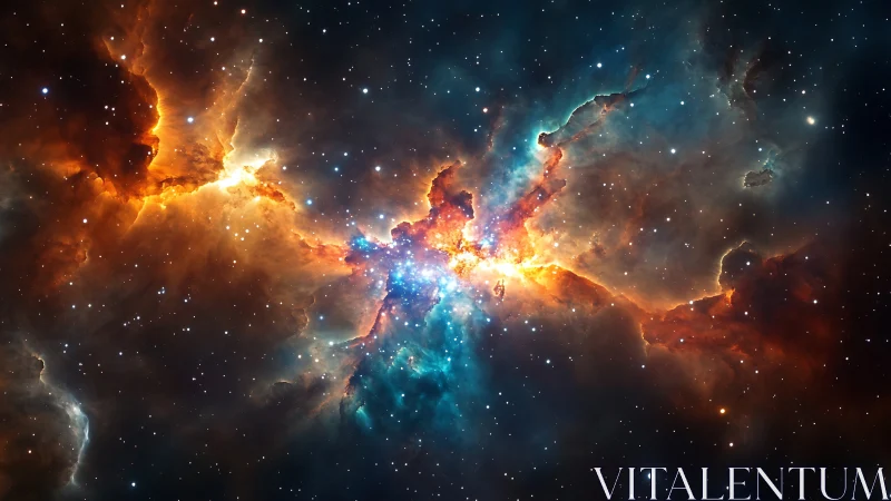 High-energy emission nebula with dense star-forming core and ionized gas