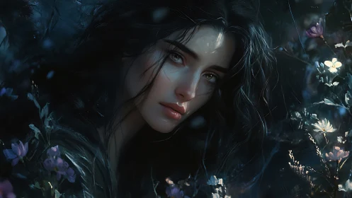 Moonlit daydream among wildflowers and whispered shadows.