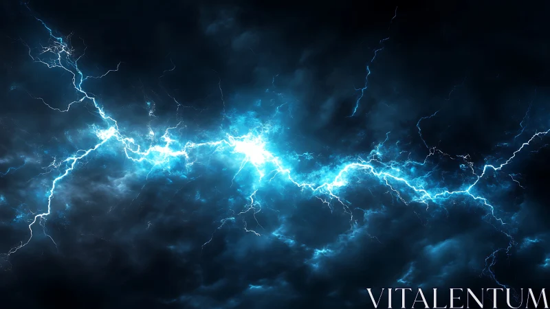 Electric storm energy streaks across a brooding night sky