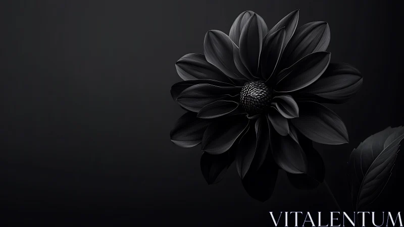 Monochromatic Dahlia: High-Contrast Botanical Study in Grayscale