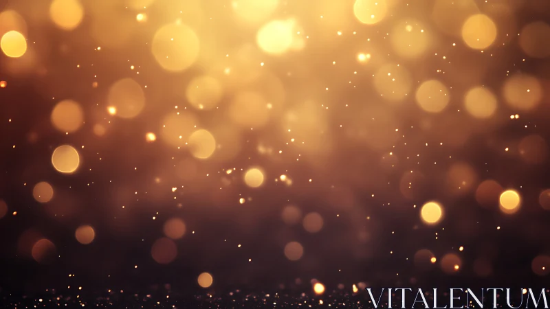 Golden dust motes drift like tiny lanterns in warm twilight