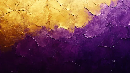 Gold and purple textured paint surface shows rough gradient