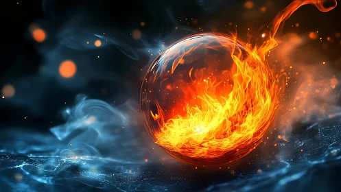 Incandescent Sphere in Elemental Flux: Fire and Ice Duality.