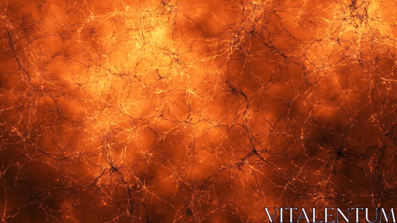 Network-like orange filaments with diffuse glowing background.