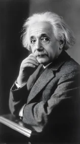 Contemplative elderly man in classic monochrome portrait.