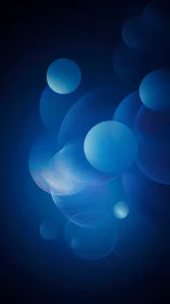 Blue radial gradient orbs with fine concentric line textures