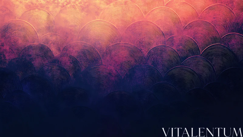 Gentle sunset waves of color in a dreamy textured sky.