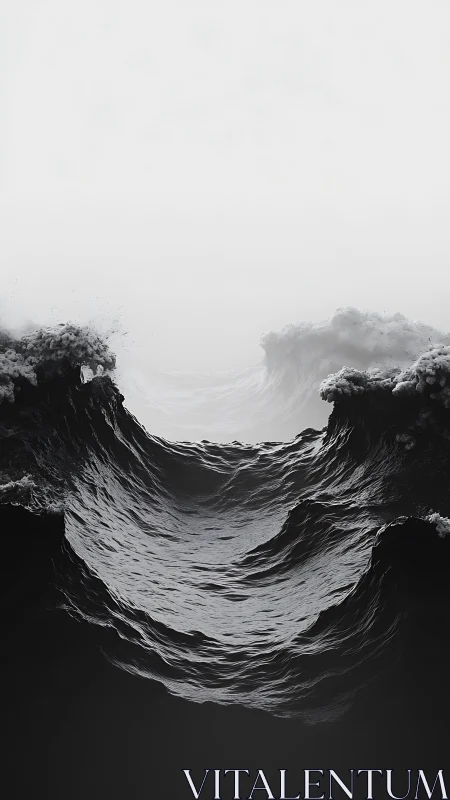 Storm-carved ocean corridor into a quiet, pale horizon.