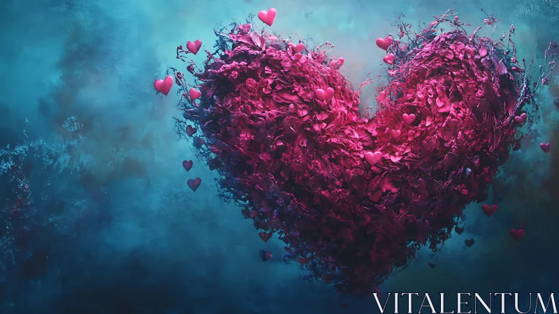 Luminous Love Takes Flight in Swirling Pink Wonder