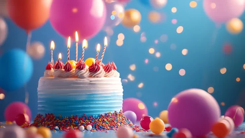 Birthday Magic Comes to Life with Candles and Celebration.