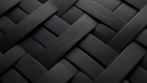 Interlaced matte black polymer strips with fine anisotropic grain