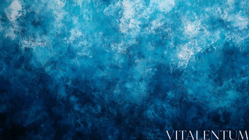 Textured blue abstraction with atmospheric depth gradients.