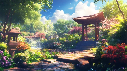 Sunlit garden gate welcoming you into a quiet retreat.