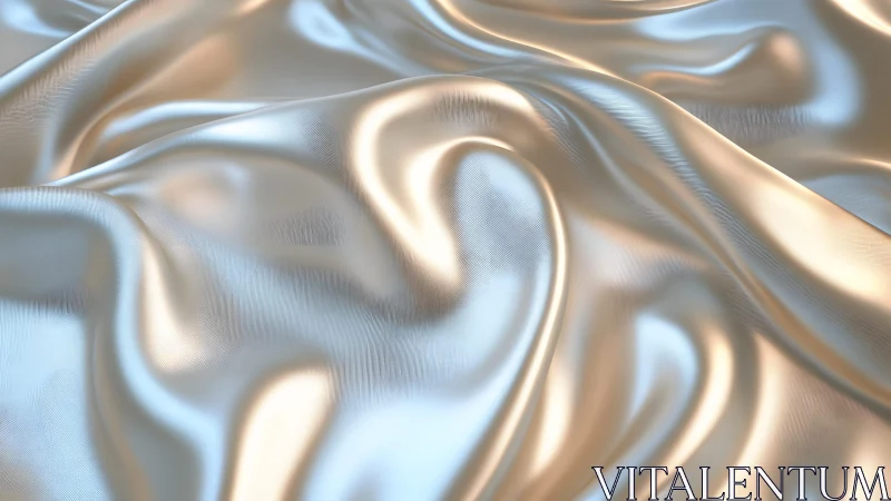 Soft Ivory Satin Fabric with Elegant Folds, Photorealistic Texture.