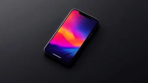 Modern Smartphone Vibrant Gradient Display Wallpaper