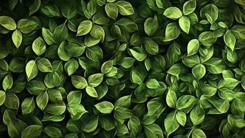 Emerald leaf tapestry unfurls in lush layered forest whispers.