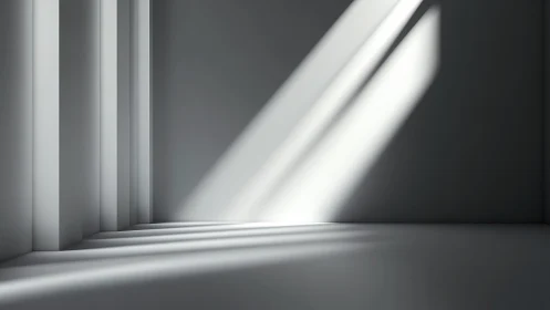 Soft morning light gently fills a quiet minimalist room