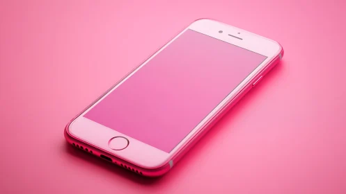 Pink iPhone 6/6S on Monochromatic Magenta Surface with Subtle Gradient Lighting