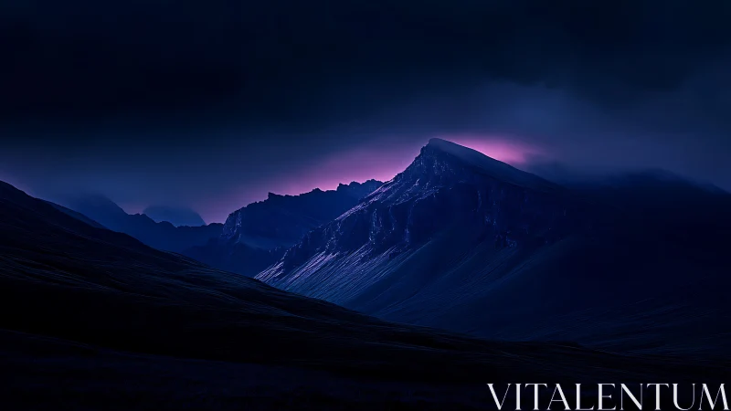 Midnight ridge drinks violet dawn along silent horizons.