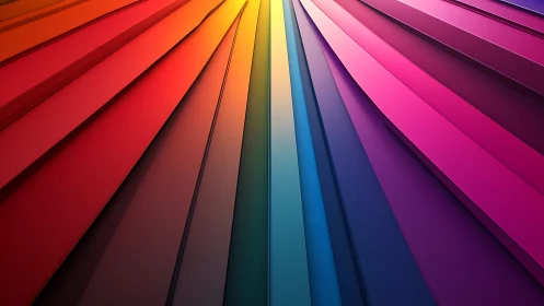 Radial chromatic planes in convergent 3D geometric perspective.