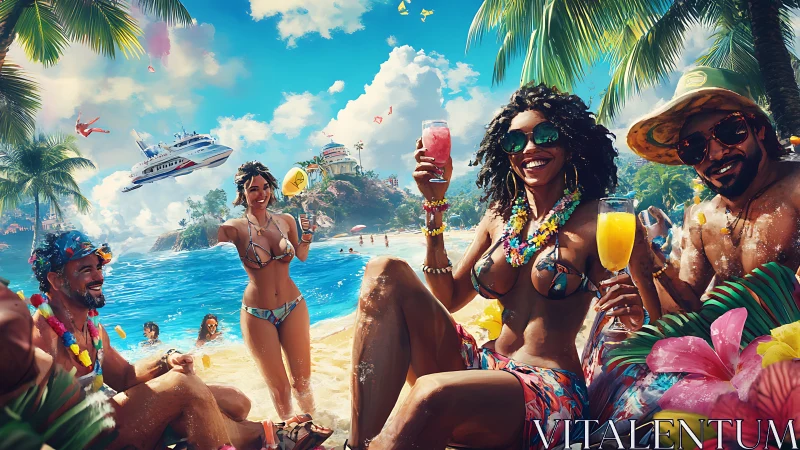 Tropical Paradise Carnival: Sun, Sand & Celebration.