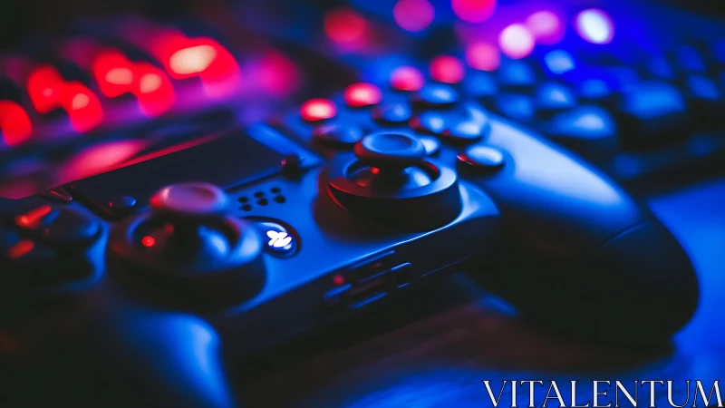 Neon-soaked gamepad leans into the glow of late-night play