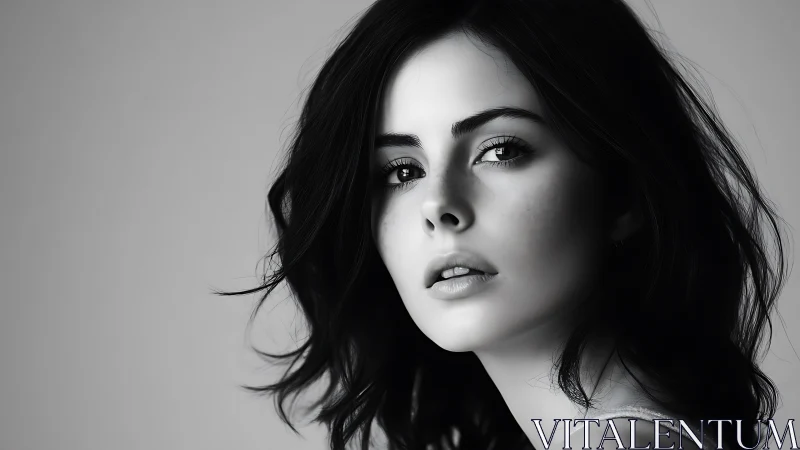 Softly lit black and white portrait with quiet emotion.