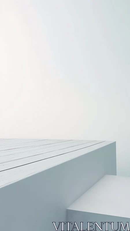 Minimalist architectural planes with soft diffuse daylight rendering