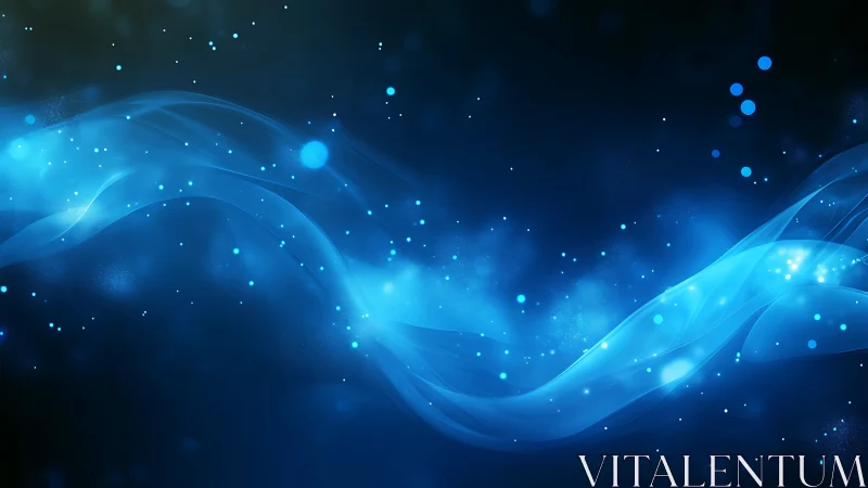 Blue light wave traverses dark field with dispersed particles