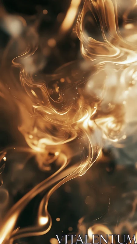 Golden Liquid Flows Through Space.