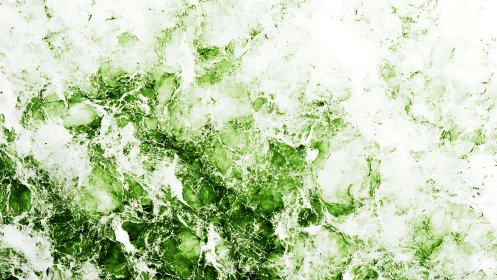 Digital painting of green marble fractal texture surface design.