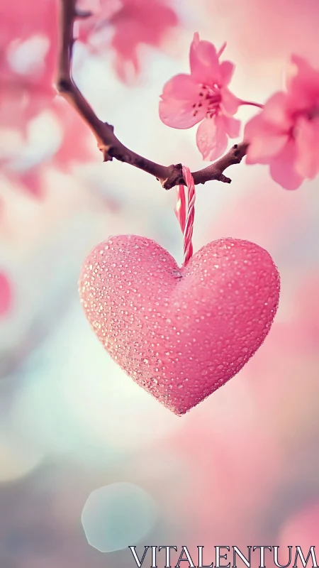 Crystallized Affection: Blossoms Hold a Dewy Dream of Love